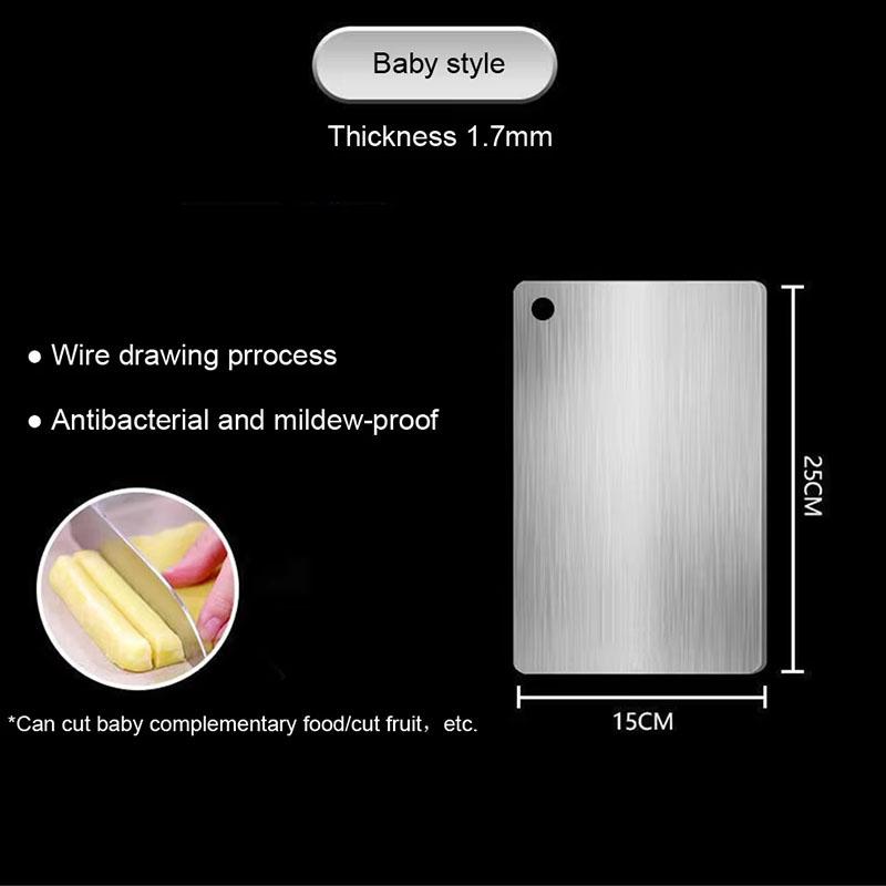 

Titanium Cutting Board Pure Titanium Cutting Boards for Kitchen - Double Sided Medical-grade Titanium Cutting Mat, Easy to Clean