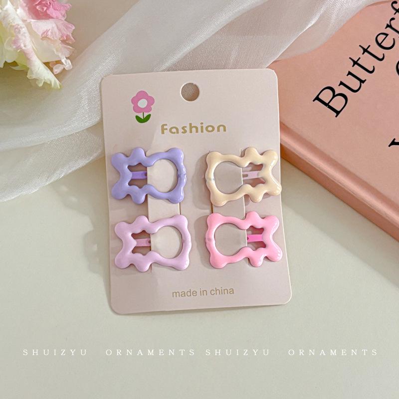 Dopamine Color Bangs Hair Clip Sideburns for Kids & Women - Duckbill Hairpin Headwear