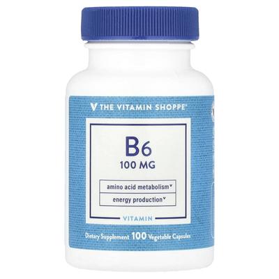 Vitamin B6, 100Mg, 100 Veggie Capsules