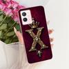 For Vivo Y33s 5G Case Cover Transparent Luxury Crown A-Z Letters 2D Flat Pattern Soft Phone Case For Vivo V2166A