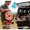 20000mAh Rechargeable Remote Control Camping Fan | Portable Outdoor Tent Fan with Hook and Light