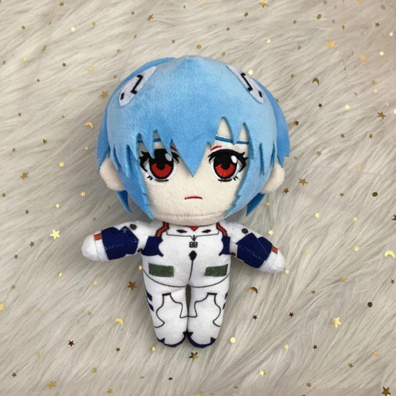 20cm Ayanami Rei plyš Asuka Langley Soryu Rei plyšový paprsek Japonské anime Kawaii Roztomilé kreslené hračky Postel pro panenky Dárek