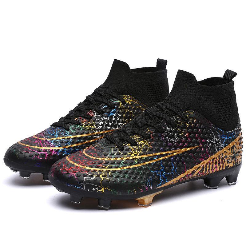 

Футбольные бутсы 2025 года высокие tf шиповки искусственный газон AG шипы мальчики и девочки подростки студенты тренировочная обувь 35