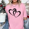Fashion Love Heart Printed Summer Women T Shirt Casual Graphic Clothes Female Shirt Short Sleeve Lady Streetwear Tee Tops