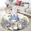 Re Zero Round Area Rug Carpet Rug For Living Room Bedroom Sofa Playroom Decor Nonslip Floor Mat