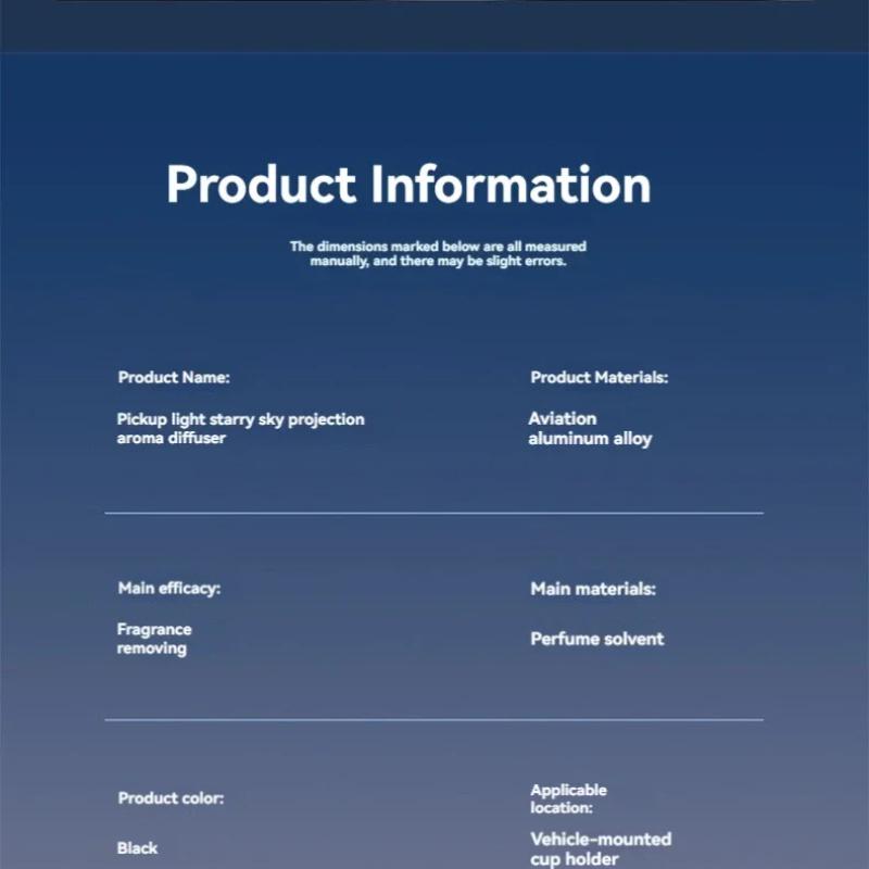 Smart Car Air Freshener Rechargeable Aroma Diffuser 5 Levels Adjustable Smart Long Lasting Light Fragrance Premium Starry Sky Top Humidifier