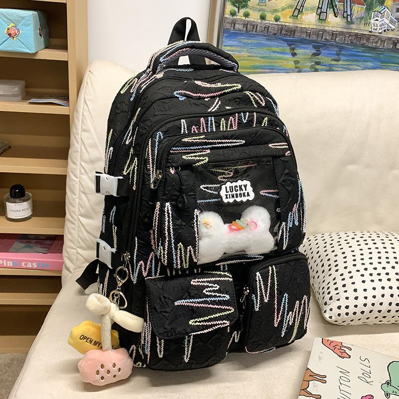Schoolbags Children Elementary School Girls Junior High School Students High Value Ins Pain Bags Multiple Backpacks