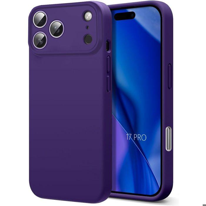 Coque de Protection - BOOLING - iPhone 17 Pro - Silicone Souple Slim Anti-Rayures Violet Foncé