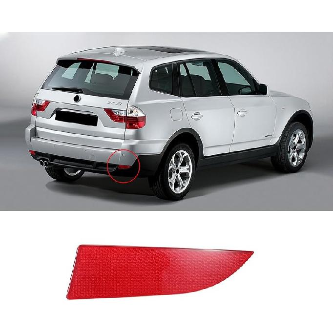 Left Rear Bumper Reflector Light Driver Side 63147162217 Compatible with BMW X3 E83 2006-2010 Right