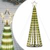 VidaXL Sapin de Noël à LED 275 LED blanc chaud 180 cm, décoration de Noël, lumière LED, lumière de Noël extérieure, cône de 358064