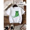 European sizes Boys T Shirt Casual Short Sleeve T-ShirtGreen Frog Sitting Pose Fun Summer Design, Regular Fit for Casual Attire, Playful Kids Fashion