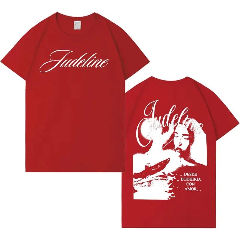 T-shirt Ritratto Dark Grunge Judeline a Doppia Faccia Streetwear Estetica Nera Unisex Oversize da Donna e Uomo
