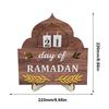 Ramadan Countdown Calendar Plaque Ornament Multifunction Table Centerpiece Exquisite Church Shaped for Islamic Holiday Party
