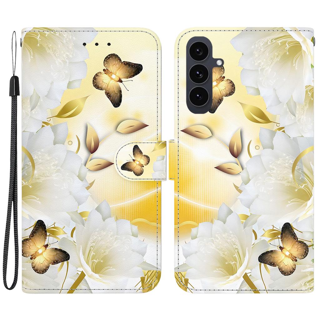 For Samsung Galaxy S25 FE Wallet Phone Case Anti-Drop Pattern Printing Leather Flip Cover with Strap