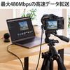 ELECOM USB Cable L-shaped USB Cable for Camera Connection (Type-C Type) USB-C To USB-C 4.0m DGW-CCL40BK