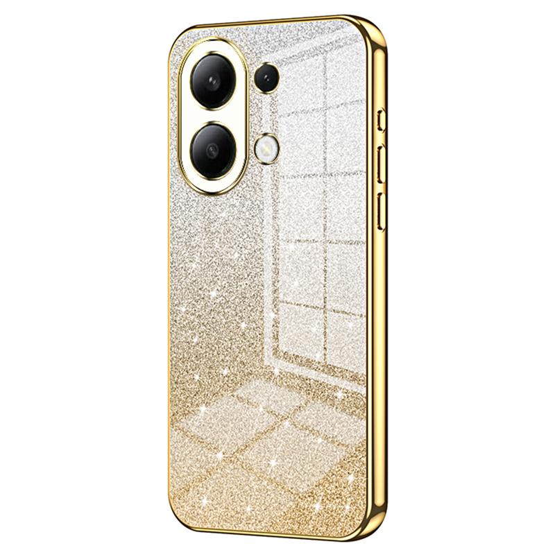 For Xiaomi Redmi Note 13 4G Cell Phone Cases Electroplated Drop Resistant Gradient Glitter TPU Shell