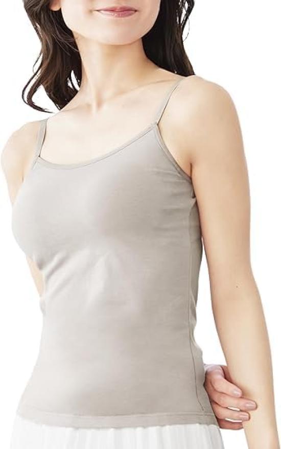 Charmake Body Bra Top with Cups for a Slimming and Firm Fit Women's Non-Wired Style-Up (XL, Greige)