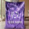 Custom Text Flannel Throw Blanket, Lightweight Cozy Bed Sofa BlanketAustria Wien FC