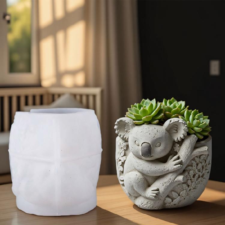 Artistic Silicone Mold Koala Pattern Resin Casting Jewelry Making Moulds Home Garden Decors Creative Crafting Projects