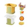 2 em 1 Cortador de Legumes Ferramenta de Corte em Cubos Pressão Manual Batata Cenoura Cebola Cortador Fatiador Chopper Chips Caixa de Corte Gadgets(Branco amarelado)