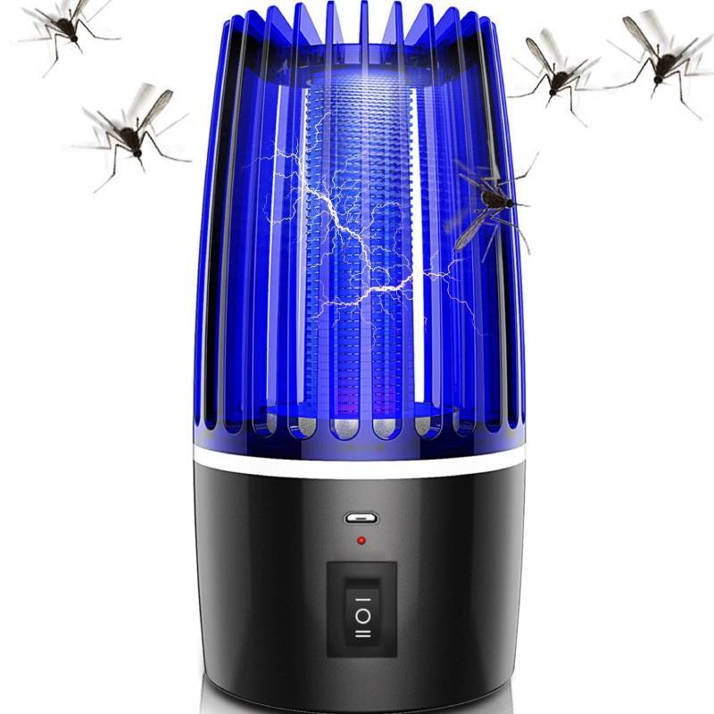 Lampe tue-moustiques USB avec grille en nickel-zinc et réglage multimode pour le voyage