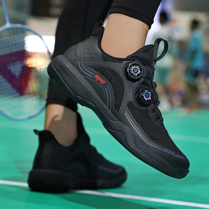 New table tennis shoes rotating buckle badminton shoes men's and women's outdoor sports running shoes tennis training shoes carbon sole