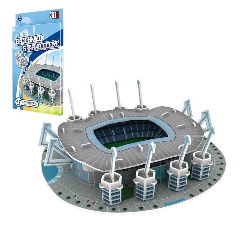 Miniature Football Field Puzzle DIY Anfield World Famous Stadiums Models Football Buildings Ornaments Peripheral Toys Fans Toy