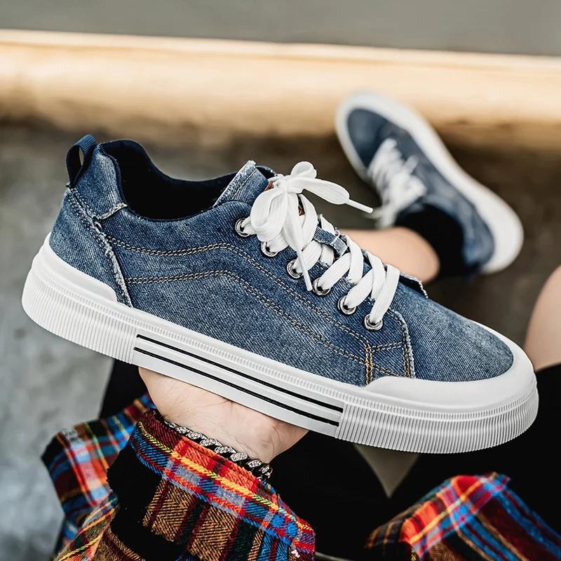 Fashion 2025 Cowboy Men's Vulcanize Shoes Big Size 48 Skateboard Shoes Man Low Top Comfy Casual Shoes for Man Sneaker Summer Espadrilles