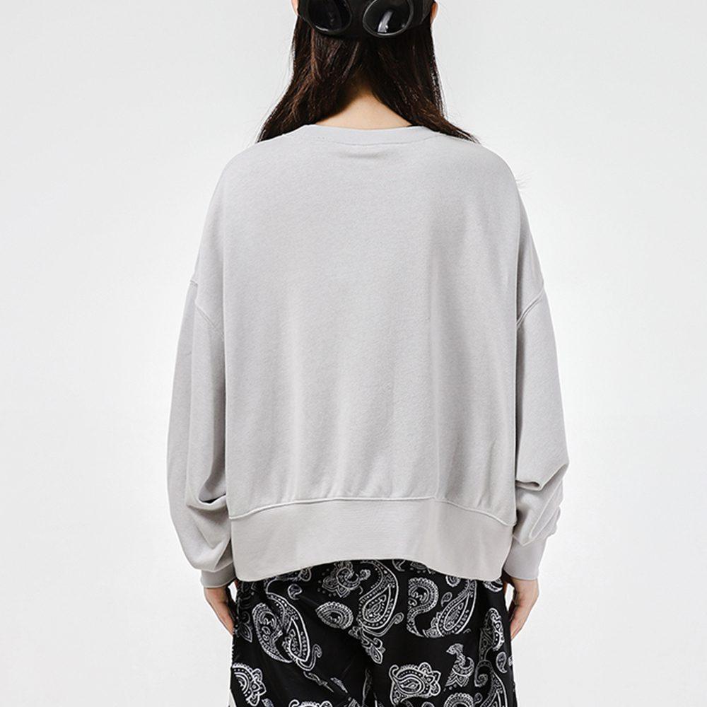 Nike Sweatshirts Women's Gray Crew Neck Moderate Regular DJ6938-094
