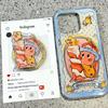 Cute Cartoon Elf Clear Phone Case with Magnetic Holder, Shockproof Cover for iPhone 16/15/14 Pro Max