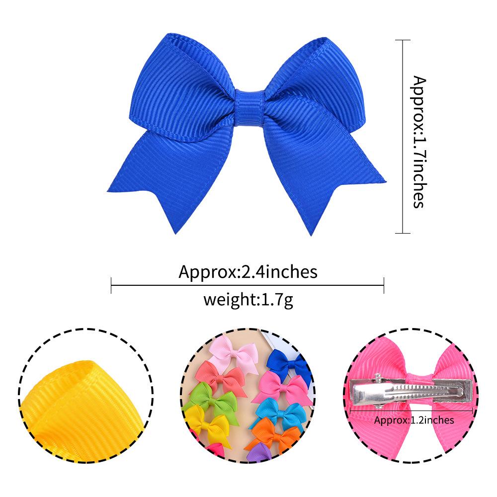 2.4'' Grosgrain Ribbon Hair Mini Bows Clips for Baby Girls Handmade Bowknot Barrettes Hairpins Headwear Hair Accessories