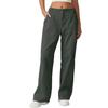 Womens High Waist Loose Straight Leg Casual Street Style Pocket Pants
