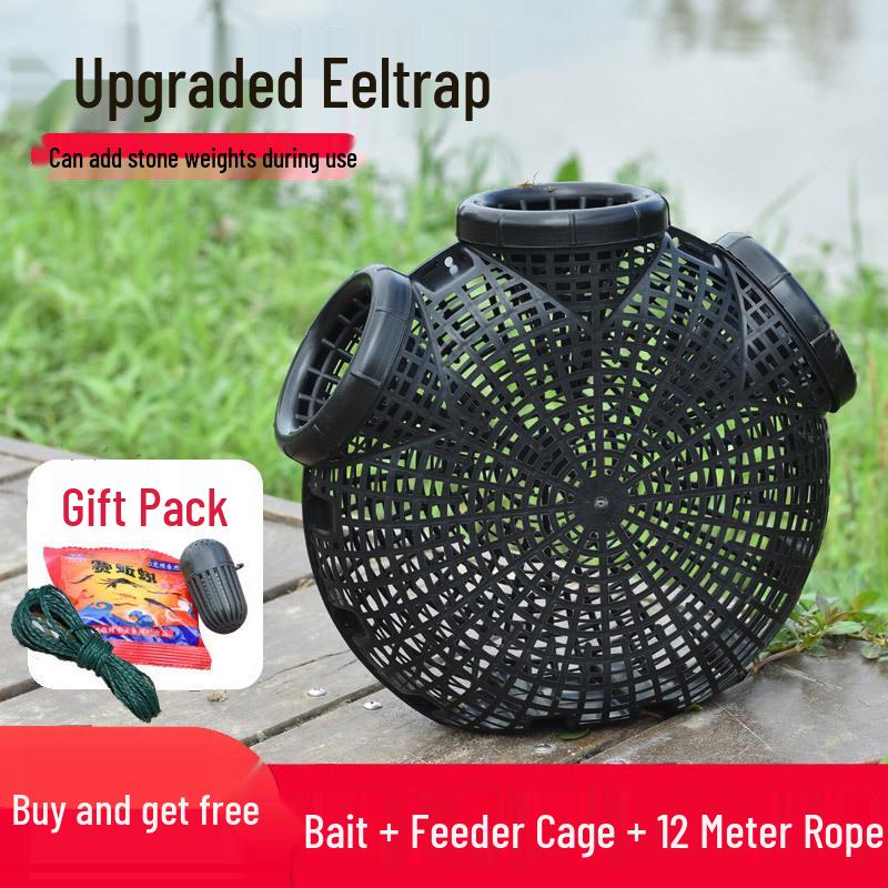 Yellow Inverted Mouth Eel & Fish Trap Cage