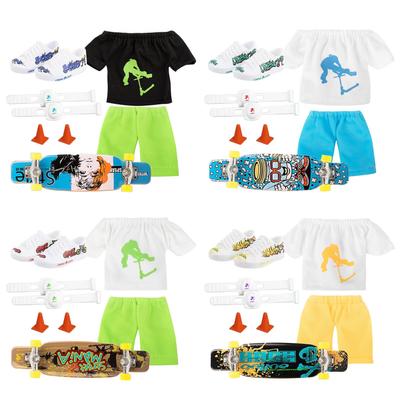 Mini Finger Scooter Set | Mini Finger Skateboard s kalhotami a botami