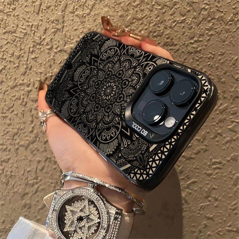 Fashion Flower Pattern Phone Case For iPhone 16 15 14 13 12 11 Pro Max Mini 7 8 16 Plus XR X XS Shockproof Cover