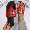 Nieuwe Dames Slippers Sandalen met Decoratieve Knoppen Zomer Platte Schoenen Modieus Design