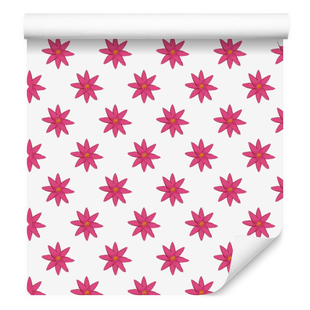 Wallpaper Flowers white, powder pink and pink for the living room and bedroom 50x1000
