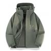 Men Women Waterproof Windproof Outdoor Shell Jacket With Removable Down Insulated Liner 3-in-1 Hooded 2-Piece Set Hiking