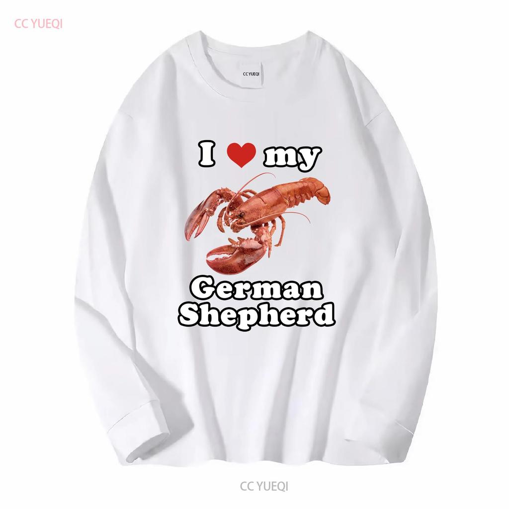 I Love My German Shepard T Shirt Funny Weird Lobster Silly Ironic vintage Washed streetwear Comfortable Soft Slightly homme