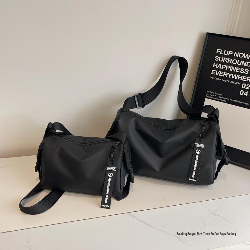 

New Black Cylinder Oxford Cloth Crossbody Shoulder Bag for Casual, Versatile Sports & Travel