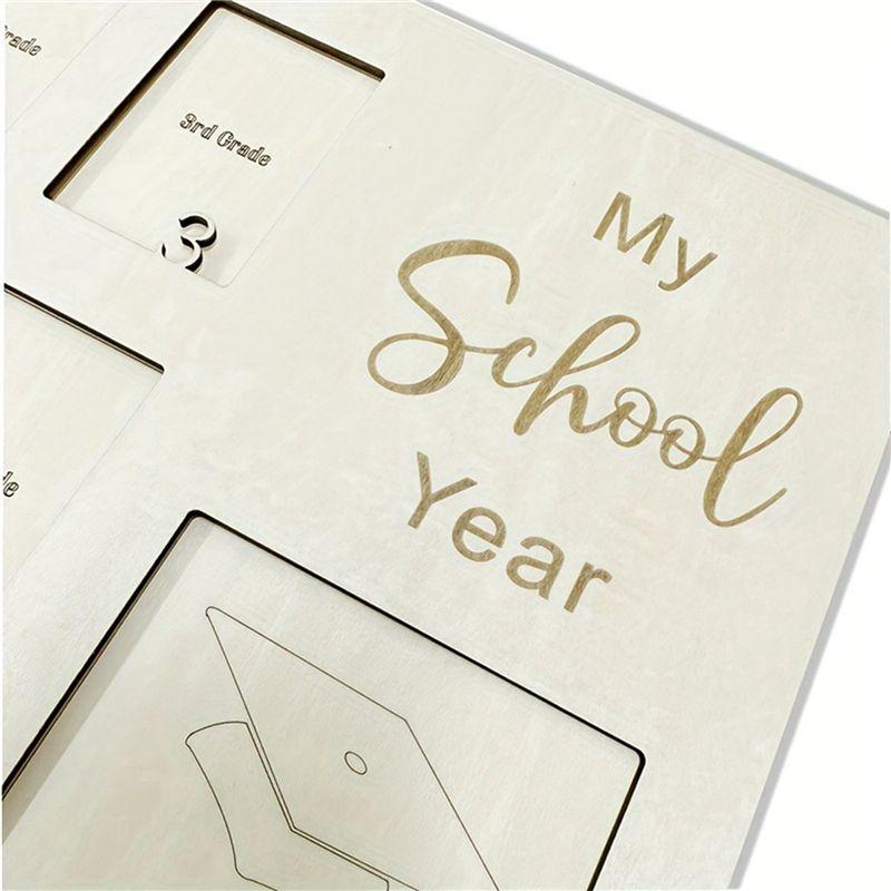 A84X-3Pc School Years Photo Frame, Graduation School Picture Frame, Back To School Gift, Kindergarten To Senior 12 Grade