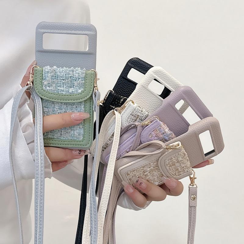 

Для Google Pixel 8 7 Pro 7A чехол для телефона из искусственной кожи с ремешком для телефона противоударный слот для карт ПК гибридный корпус Google Pixel 8 чёрный