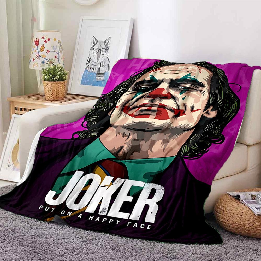 1pc Joker Flannel Throw Blanket Lightweight Soft Warm All Season Blanket for Sofa, Bed, Travel, Camping L1024218