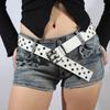 Grommet Waist Belt Punk Star Charm Skinny Chain for Cowboy Grunge Buckle Modern Waistband Waist Chain Studded Belt