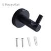 Bathroom Hook Stainless Steel Hanger Adhesive Hanging Wall-mounted Hooks Decoration Towels Rack Supplies Bathrobe Toilet