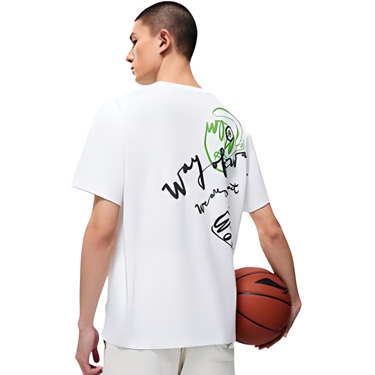 Li Ning Wade Collection T Shirt Unisex Standard White AHST339-2