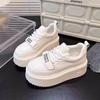 Muffin thick sole inner height increase little white shoes women's 2025 new spring popular women's shoes popular casual sports board shoes