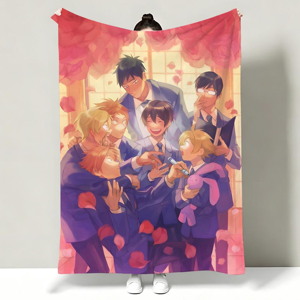 Ouran HHigh School Host Club Throw Soft Warm Flannel Throw Blanket Multiuse for Sofa Bed Office Nap