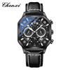 CHENXI 9042 New Luxury Leather Strap Mens Watch Multifunctional Chronograph Calendar Luminous Waterproof Mens Watch Reloj Hombre