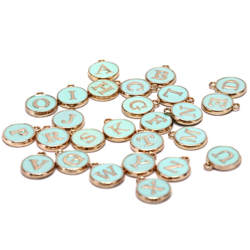 Practical Multiple Color Diy Jewelry Accessories Alloy Double-Sided Oil Dripping Multicolor English Letters Chaotic Pendant